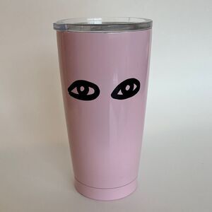Clare V For Anthropologie Francophile Travel Mug  Pink Black Eyes